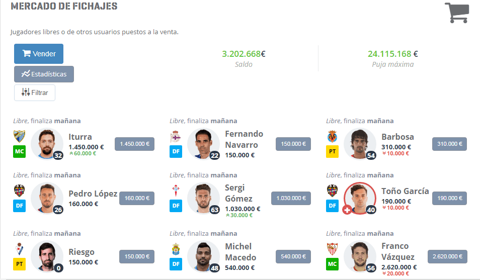 Biwenger-manager de futbol